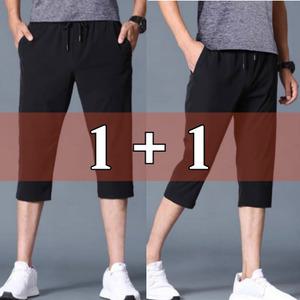 (총 2장) 7부 바지 라인 / 무지 타입 남자 봄 여름 헬스 짐웨어 트레이닝 바지 츄리닝 바지