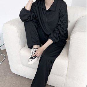 고품질 오버핏 여성 트레이닝세트 와이드 팬츠 집업 츄리닝 여성트레이닝복 오버핏츄리닝 (WFHUE84)