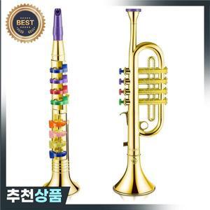 컬러 키가  휴대용 클라리넷 악기 트럼펫  색소폰 학교 교육용 장난감 2 개