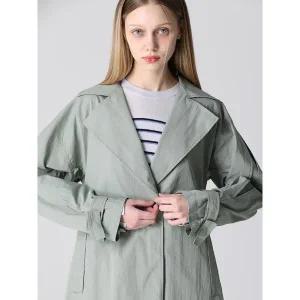 [하프클럽/레노마레이디]플라이 A라인 벨티드 트렌치코트 (택가격 299000원