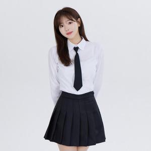 셔츠 베이직 교복 넥타이 세트(긴팔) 학 스쿨룩 치마