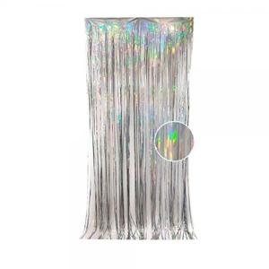 홀로그램 파티 은박 프린지커튼