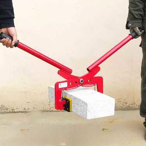 보도블럭 집게 운반 도구 토목공사 보강토 공사 현장 벽돌