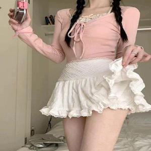 플레어 짧은 슬림 테니스치마 데일리 밴딩 팬츠 초미니