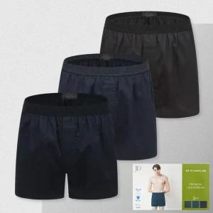제임스딘 아웃밴드 순면 80수 남자 사각 트렁크 팬티 3매 세트