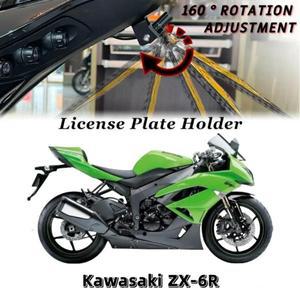 조정 가능 자동 리프트 번호판 가와사키 ZX-6L 리어 스포일러 프레임 바이크 오토바이 액세서리