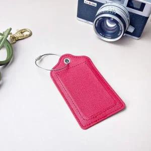 TC 가죽 골프네임택 심플 골프백 캐리어택 와인 (WFJ96QH)