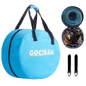 [미국배송] 2-IN-1 RV 호스 보관 및 지퍼 전기 양방향 액세서리 방수 정리용 가방 잠금장치 하수 담수 가시 파란색 커버 정원 코드용