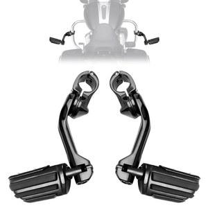 토티안콩 1.25인치 하이웨이 페그, 할리 데이비슨 투어링 로드 킹 글라이드 스트리트 일렉트라 스포츠스터 1 1/4인치 엔진 가드, 블랙