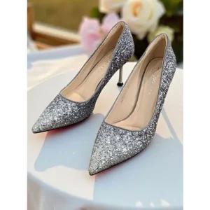 [갤러리아] [센터시티] 고세 샴페인 글리터 힐 웨딩 펌프스 힐 OZP5F017 글리터실버