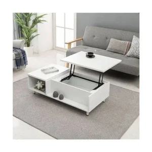 공간활용 거실 접이식 식탁 테이블 1200 화이트) 거실장 거실테이블