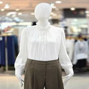 [행복한백화점][꼼빠니아]프릴 넥 디테일 클래식 블라우스 SNCAEW9WRB010