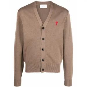 [명품] E22HKC001.001 281 하트 로고 패치 브이넥 가디건 토프 남성 가디건