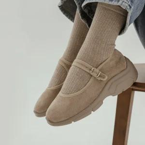 SOVO 니코 메리제인 플랫폼 스니커즈 4cm