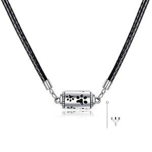 원피니티 고양이/개 유골함용 목걸이 스털링 실버 고양이/개 유품 애완동물 기념 펜던트 여성 남성용 주얼