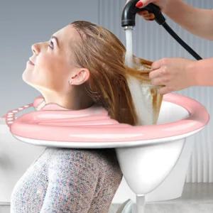 아이데이 휴대용 접이식 임산부 노인 환자 누워서 아이 머리 감기는 샴푸 대야 간병 용 세발 기