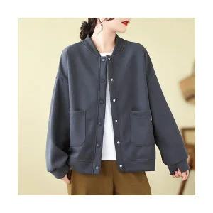 헐크 여성 여친 자켓 테일러드 가을 캐주얼 야구복 라운드넥 루즈핏 아우터 KKE3