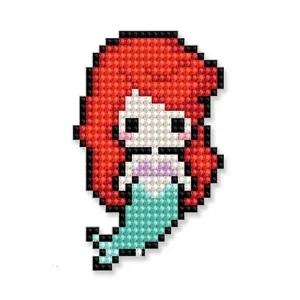 스티커 보석십자수 디즈니프린세스 에리얼 10x10