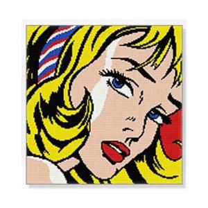 보석십자수 전체 비즈 헤어 리본 소녀 40x40 구슬 대형