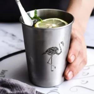 스텐레스 물컵 350ml 실버 스텐컵 다용도 음료컵 스탠리컵 스탠컵 스댕컵 스테인컵