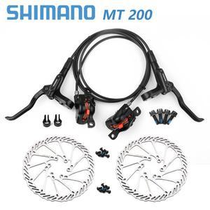Shimano MT200 MTB 유압 디스크 브레이크 전면 후면 산악 자전거 2 피스톤 사이클링 부품
