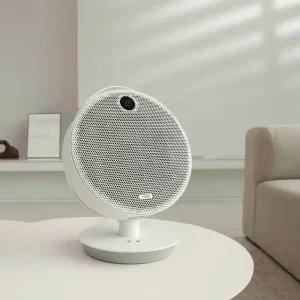 보아르 모노 라운드 미니 전기 히터 온풍기 PTC 상하좌우 회전 자동 온도조절 가정용 사무실 저소음 이동식 열풍기 VHET-001WH 화이트