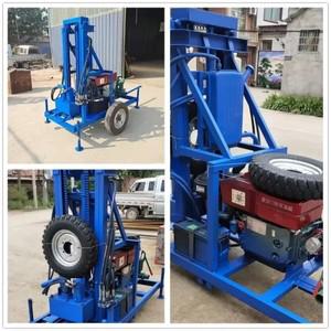테이블 물 드릴링 장비, 휴대용 우물 기계, 중고 바퀴 장착 굴착기, 로터리 딥 리그, 120m