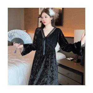 엘럽 커플 잠옷세트 오렌지 하트 겨울 레이스 큐빅 미디엄 슬립 밴드 탈부착 패드 원템4