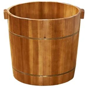 히노끼탕 1인 나무 목욕통 원목색 원형 편백 욕조 사우나