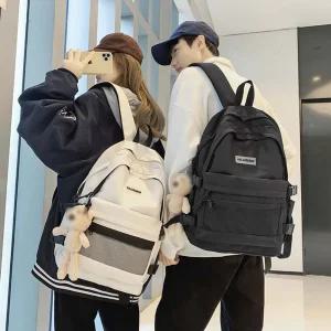 URB_1688 캐주얼 백팩학교가방 학교백 백팩 케백 망사포켓백 학생백 패션백 책가방