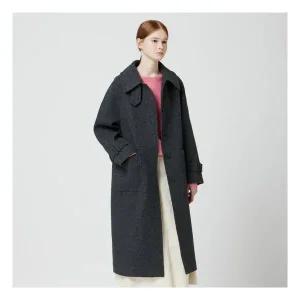 CC콜렉트헤링본 아웃포켓 롱 코트 C254MSG181 775849