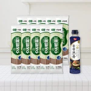 [순솔X동원] 순솔 100% 메밀국수 100g 10봉 X 동원 쯔유 500g 소바 세트