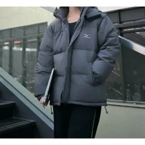 [정품] 미즈노 아웃도어 후디 후드 숏패딩 점퍼 그레이