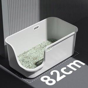 초대형 고양이 화장실 투명 고양이화장실 샌드박스 사막화방지 44x35