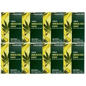 [건강식품] 뉴트리디데이 식물성 대마종자유1000 30캡슐 8박스