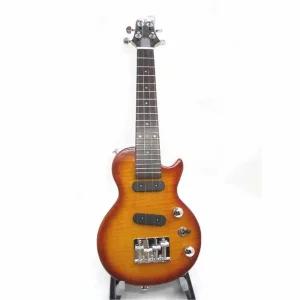 일렉트릭 우쿨렐레 26인치 타입 레스폴 전자 버스킹 악기 사일런트 블랙