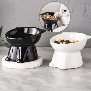 고양이 가벼운 넘침방지 사선 식기 1P 기울기 밥그릇 고양이밥그릇