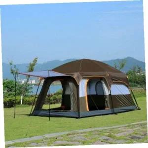 [골드스마일]캠핑텐트 패밀리캠핑 거실형 텐트 캠핑 대형 리빙쉘 브라운