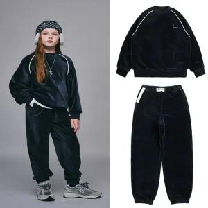 [AK수원점] [블루테일] 골지레글런 맨투맨 상하세트 AZI4TS03NV / AZI4PT02NV