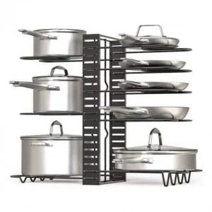 [골드스마일]주방 싱크 수납 선반 냄비 뚜껑 거치대 8단 양면 후라이팬 정리대