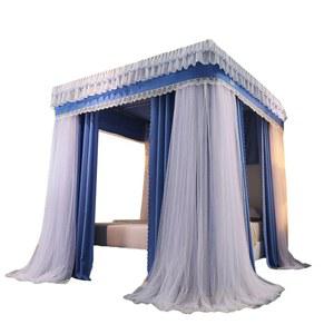 모기장 집 차양 접이식 및 텐트 스타일 정원 두꺼운 커튼 천막 공주 침대 캐노피 방진