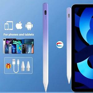 iOS 안드로이드 태블릿용 유니버설 스타일러스 펜, 아이패드 호환 에어용 애플제품 호환제품 펜슬 고속 충전 마그네틱 터치펜 (아이폰 호환, 화웨이 호환)