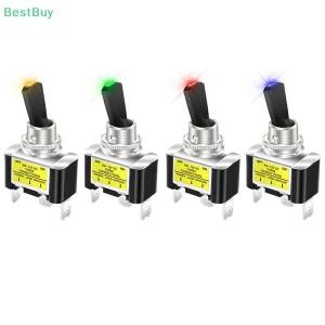 스위치릴레이 LED 토글 스위치 조명 로커 SPST ON OFF 2 포지션 3 핀 차량용 항공기용 30A 12V 1개