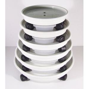 이동식 화분받침대 바퀴달린원형화분받침대(흰색) 분갈이