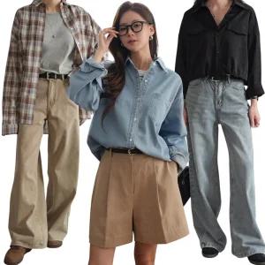 신상/빅사이즈/데님셔츠/스트라이프/롱남방