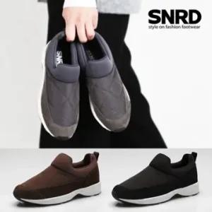 [무료배송][Mooda:Fur] Winter 국내산 키높이(4cm)여성 스웨이드 방한 패딩슬립온