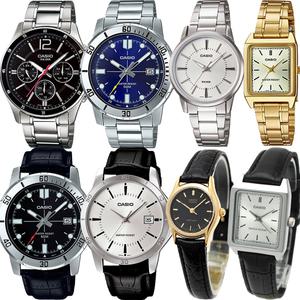 카시오 가죽메탈손목시계 남성여성학생 정장방수 수능시계