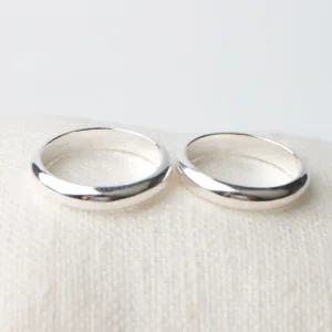 순은 실버 99% 쌍가락지 4mm 2돈 가락지 여자 은반지
