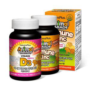 애니멀퍼레이드 면역 아연 (60정) + 슈퍼D3 (60정)