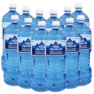 블랙다이아몬드 사계절 에탄올워셔액, 자동차워셔액 1.8L 12개(1박스)